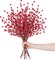 15 Pcs Artificial Red Berry Stems Christmas Red Berries Holly Berry Branches Fake Burgundy Berry Picks for Floral Arrangements Christmas Tree Holiday Home Xmas DIY Crafts Decor (Red)